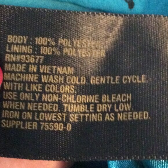 Worthington Sleeveless Dress Blue Background With Bird Print Size 6 - Picture 7 of 7